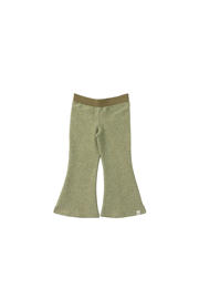 thumbnail: Groene meisjes Your Wishes flared broek van viscose met regular waist, elastische tailleband en effen