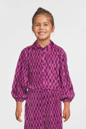 geruite blouse paars/roze