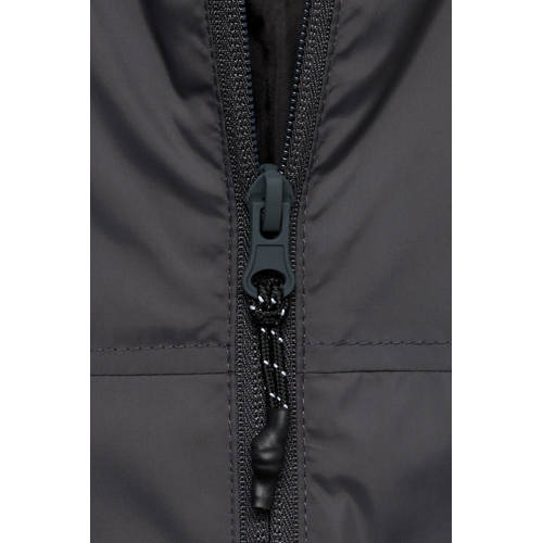 Mango Kids jas antraciet Grijs Jongens Polyester Capuchon Effen 116