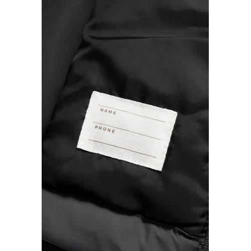 Mango Kids jas antraciet Grijs Jongens Polyester Capuchon Effen 116