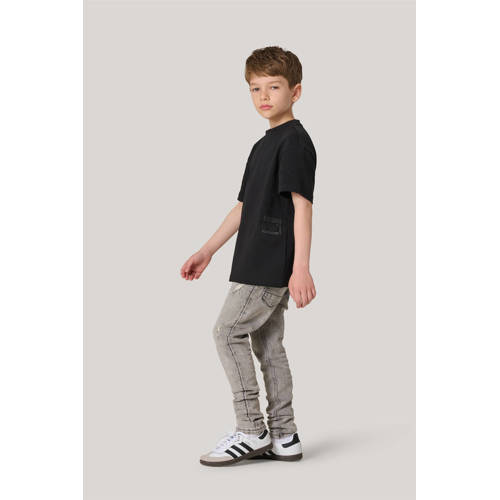 Shoeby T-shirt zwart Jongens Katoen Ronde hals Effen 122 128