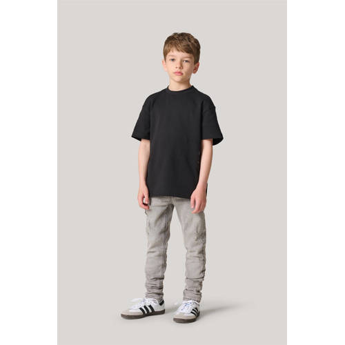 Shoeby T-shirt zwart Jongens Katoen Ronde hals Effen 122 128