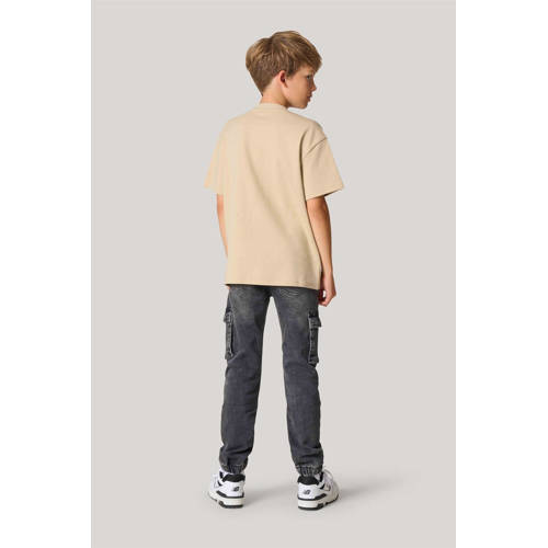 Shoeby T-shirt zand Beige Jongens Katoen Ronde hals Effen 146 152