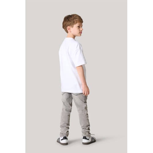 Shoeby T-shirt wit Jongens Katoen Ronde hals Effen 122 128