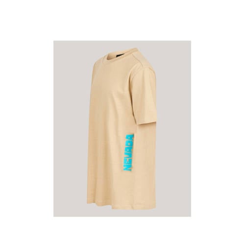 Shoeby T-shirt zand Beige Jongens Katoen Ronde hals Effen 158 164