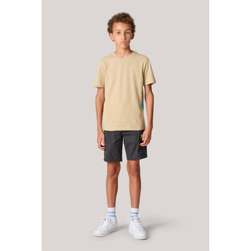 Shoeby T-shirt zand Beige Jongens Katoen Ronde hals Effen 158 164