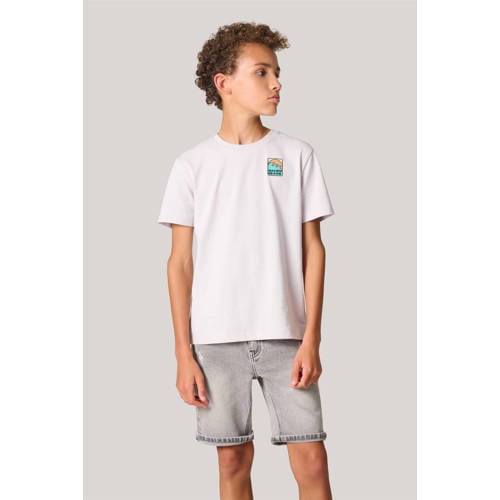 Shoeby T-shirt wit Jongens Katoen Ronde hals Effen 110 116