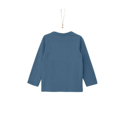 s.Oliver longsleeve met printopdruk blauw Jongens Katoen Ronde hals Printopdruk 116 122