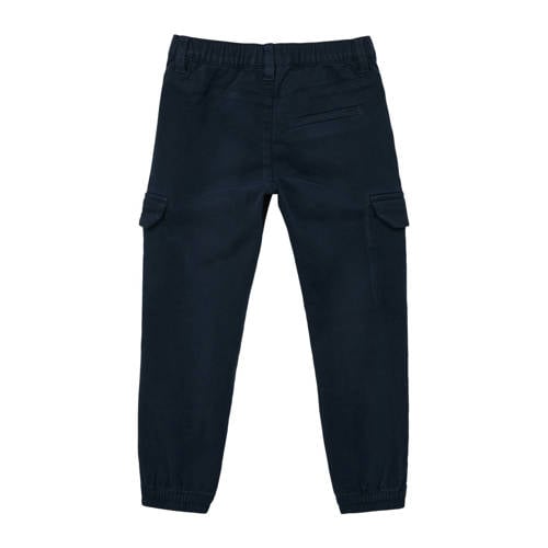 s.Oliver cargobroek marine Blauw Jongens Stretchkatoen Effen 116