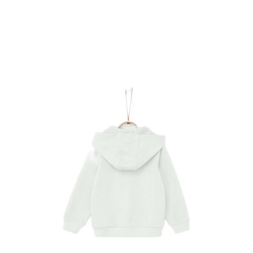 s.Oliver hoodie met printopdruk wit Sweater Jongens Katoen Capuchon Printopdruk 128 134