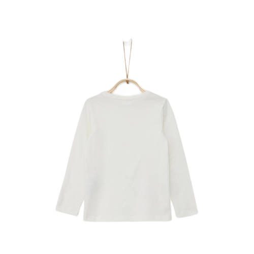 s.Oliver longsleeve met printopdruk wit Meisjes Katoen Ronde hals Printopdruk 92 98