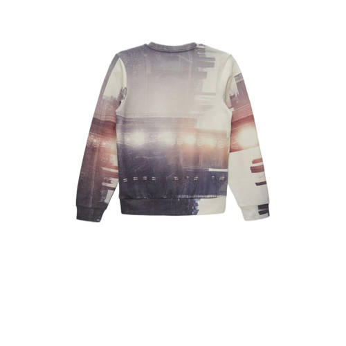 s.Oliver sweater met all over print ecru Jongens Polyester Ronde hals All over print 170 176
