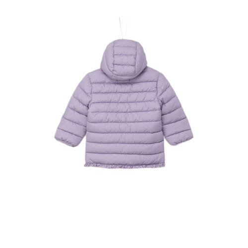 S.Oliver baby gewatteerde jas lila Paars Meisjes Polyester Capuchon Effen 74