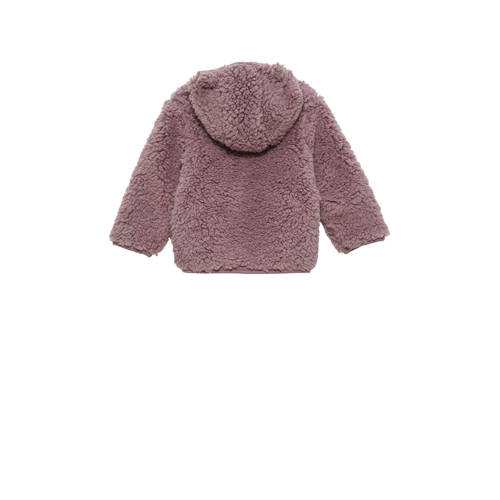 S.Oliver baby teddy tussenjas lila Paars Meisjes Polyester Capuchon Effen 50 56
