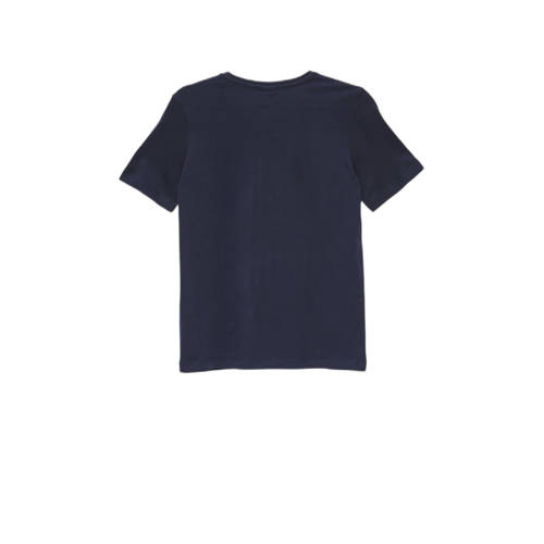 s.Oliver T-shirt met printopdruk donkerblauw Jongens Katoen Ronde hals 134 140