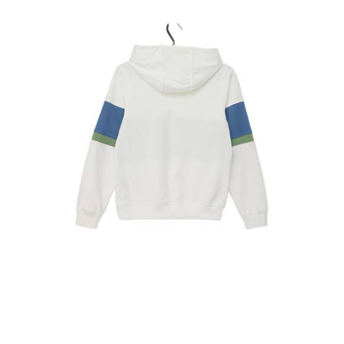 s.Oliver hoodie met tekst wit Sweater Jongens Katoen Capuchon Tekst 134 140