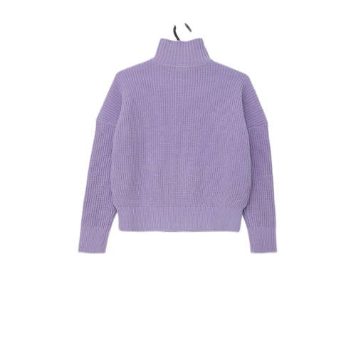 s.Oliver gebreide trui paars Meisjes Polyester Col Effen 134 140