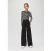 s.Oliver high waist wide leg jeans black denim SLIM
