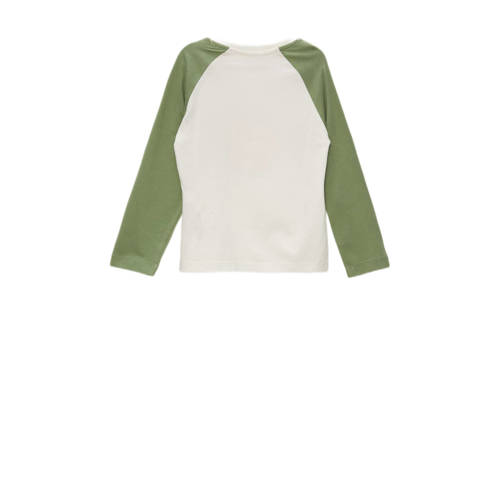 s.Oliver longsleeve met printopdruk groen Jongens Katoen Ronde hals Printopdruk 116 122