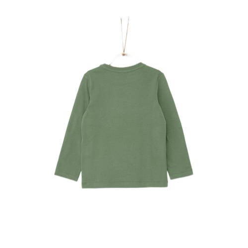s.Oliver T-shirt met printopdruk groen Jongens Katoen Ronde hals Printopdruk 92 98