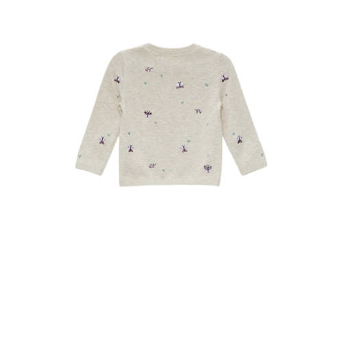 S.Oliver sweater beige Trui Meisjes Katoen Ronde hals All over print 50 56