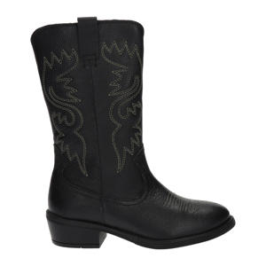 leren cowboylaarzen zwart