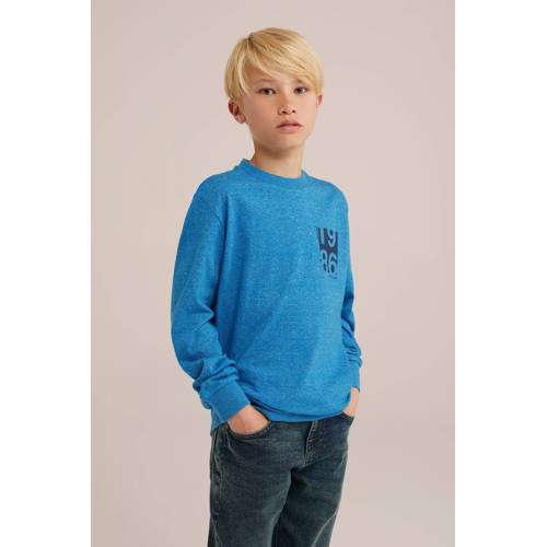 WE Fashion sweater blauw Trui Melée 146 152 | Trui van