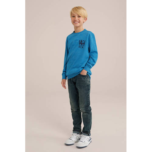 WE Fashion sweater blauw Trui Melée 146 152 | Trui van