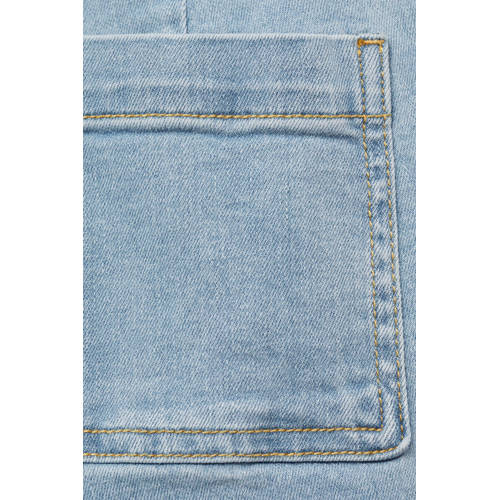 Mango Kids broek light blue denim Blauw Effen 128