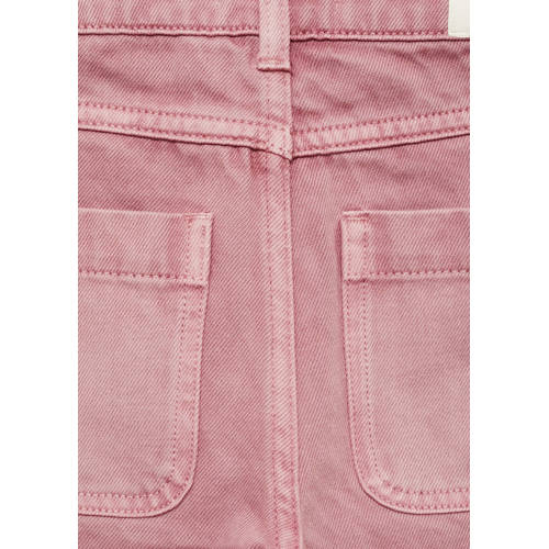 Mango Kids wide leg jeans roze Meisjes Denim Effen 140