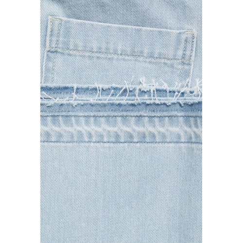 Mango Kids wide leg jeans changeant blauw Meisjes Denim Effen 152