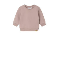 thumbnail: Roze jongens NAME IT BABY sweater met effen, lange mouwen, ronde hals en drukknoopsluiting