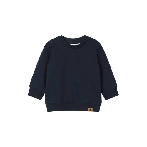 NAME IT BABY sweater donkerblauw Effen - maat 62 | Sweater van NAME IT afbeelding