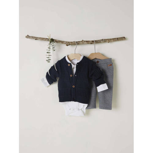 name it BABY vest donkerblauw Jongens Katoen Ronde hals Effen 68