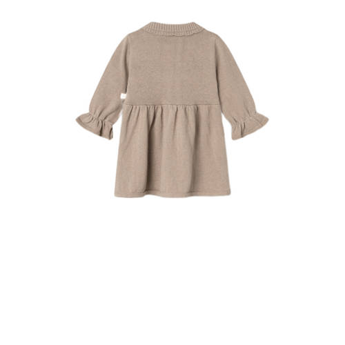 LIL' ATELIER BABY jurk NBFNIMI taupe Bruin Meisjes Katoen Ronde hals 62