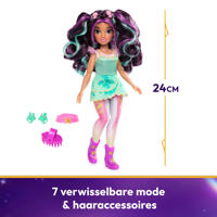 thumbnail: Unicorn Academy Ava-pop van 24 cm met 7 modeaccessoires en borstel