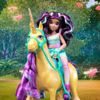 thumbnail: Unicorn Academy Ava-pop van 24 cm met 7 modeaccessoires en borstel