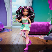 thumbnail: Unicorn Academy Ava-pop van 24 cm met 7 modeaccessoires en borstel