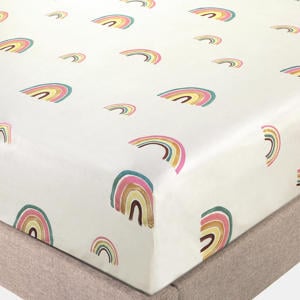 katoenen hoeslaken ledikant regenboog (120x60 cm)