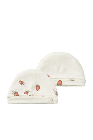 reversible baby muts wit/rood