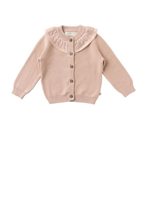fijngebreid vest roze