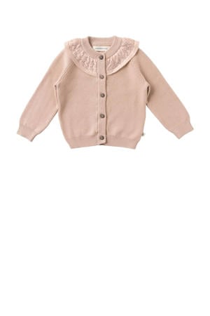 fijngebreid vest roze