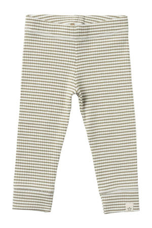baby gestreepte broek olijfgroen/wit