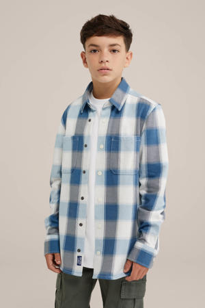 geruit overhemd blauw/wit/grijs