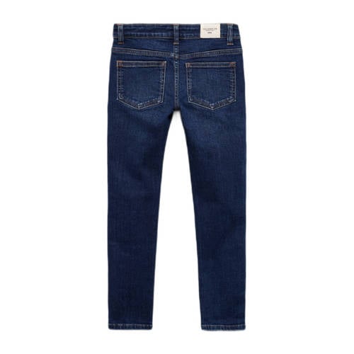 Mango Kids skinny jeans medium blue denim Blauw Effen 116