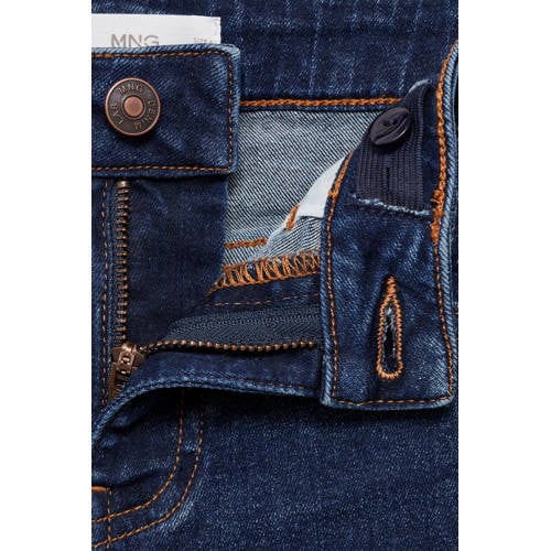 Mango Kids skinny jeans medium blue denim Blauw Effen 116