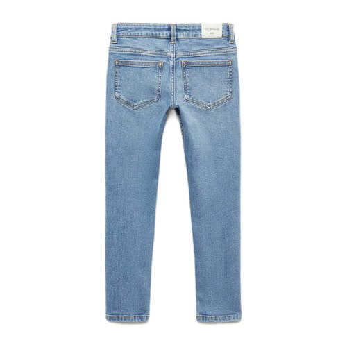 Mango Kids skinny jeans light blue denim Blauw Effen 116
