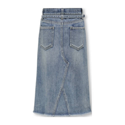Only KIDS GIRL denim; spijkerrok medium blue denim Blauw Effen 146