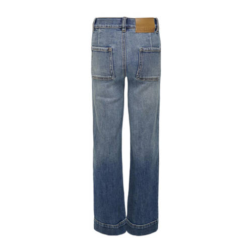 Only KIDS GIRL wide leg jeans KOGJUICY medium blue denim Blauw Effen 122