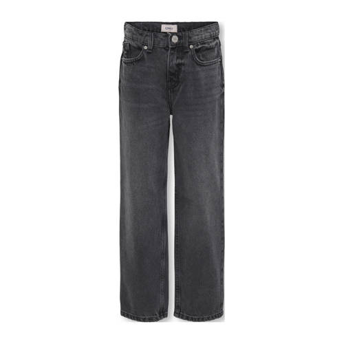 KIDS ONLY GIRL straight leg jeans KOGCARRIE washed black Zwart Meisjes Stretchdenim - maat 140 afbeelding